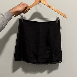 Cotton Candy Black Mini Skirt